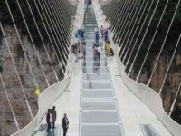 Çin'de dünyanın en uzun cam köprüsü yapıldı