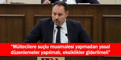 "Mültecilere suçlu muamalesi yapmadan yasal düzenlemeler yapılmalı, eksiklikler giderilmeli"