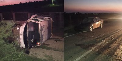 İki araç yüz yüze çarpıştı