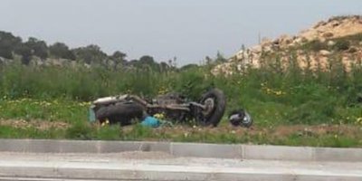 Motosiklet takla attı: 1 yaralı