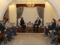 Akıncı, Pir Sultan Abdal Kültür Derneği heyetini kabul etti