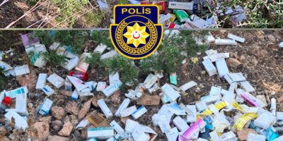 Arazide 4 çöp poşeti ilaç bulundu