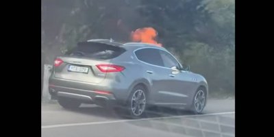 Seyir halindeki araçta yangın!