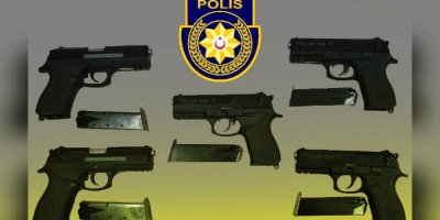 Aracında 5 adet tabanca ve şarjör bulundu!