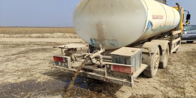 İskele Belediyesi takibe aldığı vidanjörlere suçüstü yaptı