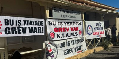 Lefkoşa Kaza Tapu Amirliği’nde tam gün grev