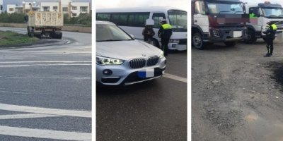 4 kamyon ve 2 araç sürücüsüne yasal işlem yapıldı