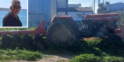 Traktörün altında kaldı!