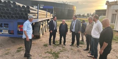 Aydınköy Sulama Birliği’ne su dağıtımını güçlendirecek borular teslim edildi
