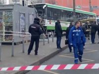 Moskova’da otobüs, durağa daldı!