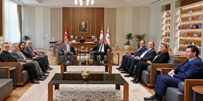Cumhurbaşkanı Erhürman, Kıbrıs Türk Ticaret Odası heyetini kabul etti
