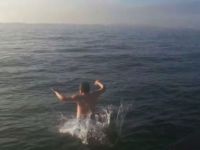 İstanbul'da bir vatandaş ocak ayında denize girdi