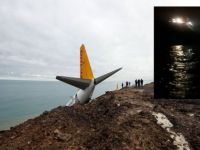 Trabzon'da pistten çıkan uçakla ilgili yeni görüntüler ortaya çıktı