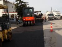 Girne Uğur Mumcu Caddesi üzerinde yol genişletme ve asfalt çalışması gerçekleştirildi