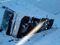 Sivas'ta otobüs devrildi