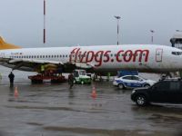 Trabzon'da pistten çıkan uçak teknik incelemeye alındı