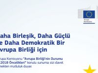 Avrupa Komisyonu’nun “AB’nin durumu ve 2018 öncelikleri” sunumu yarın...